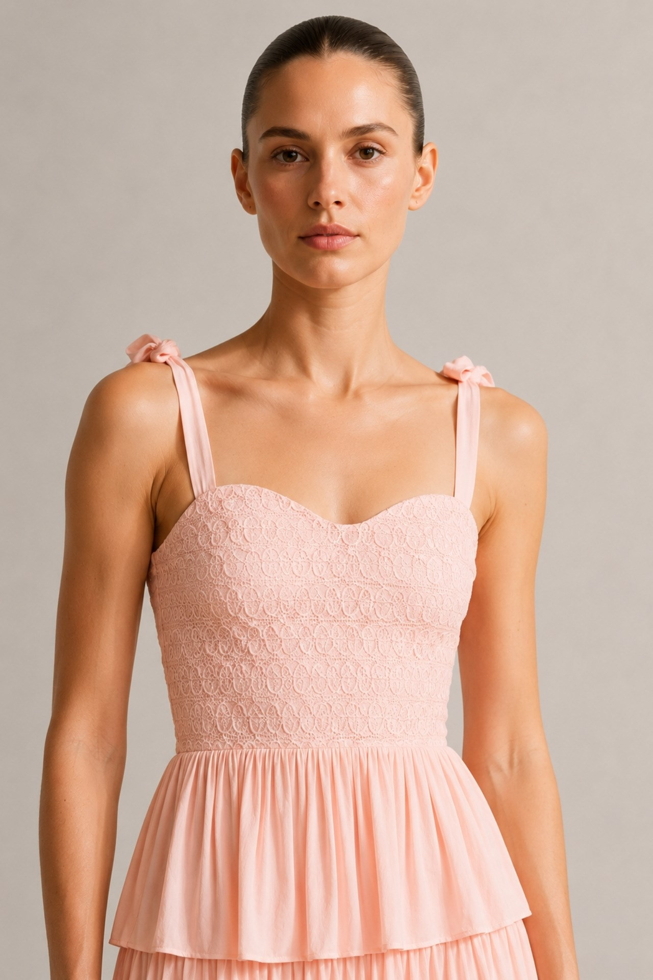 Elena Askılı Elbise Pembe