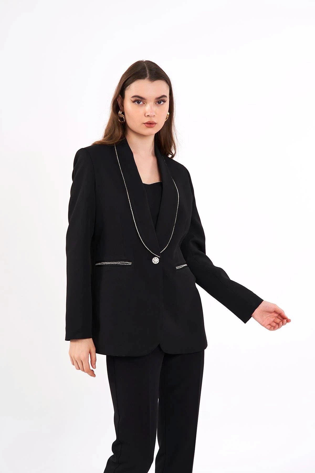 Eliza Taş Detaylı Ceket
