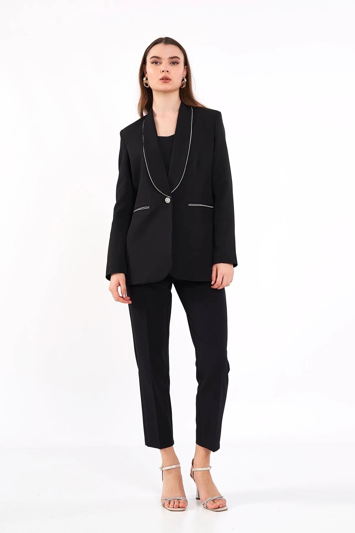 Eliza Taş Detaylı Ceket