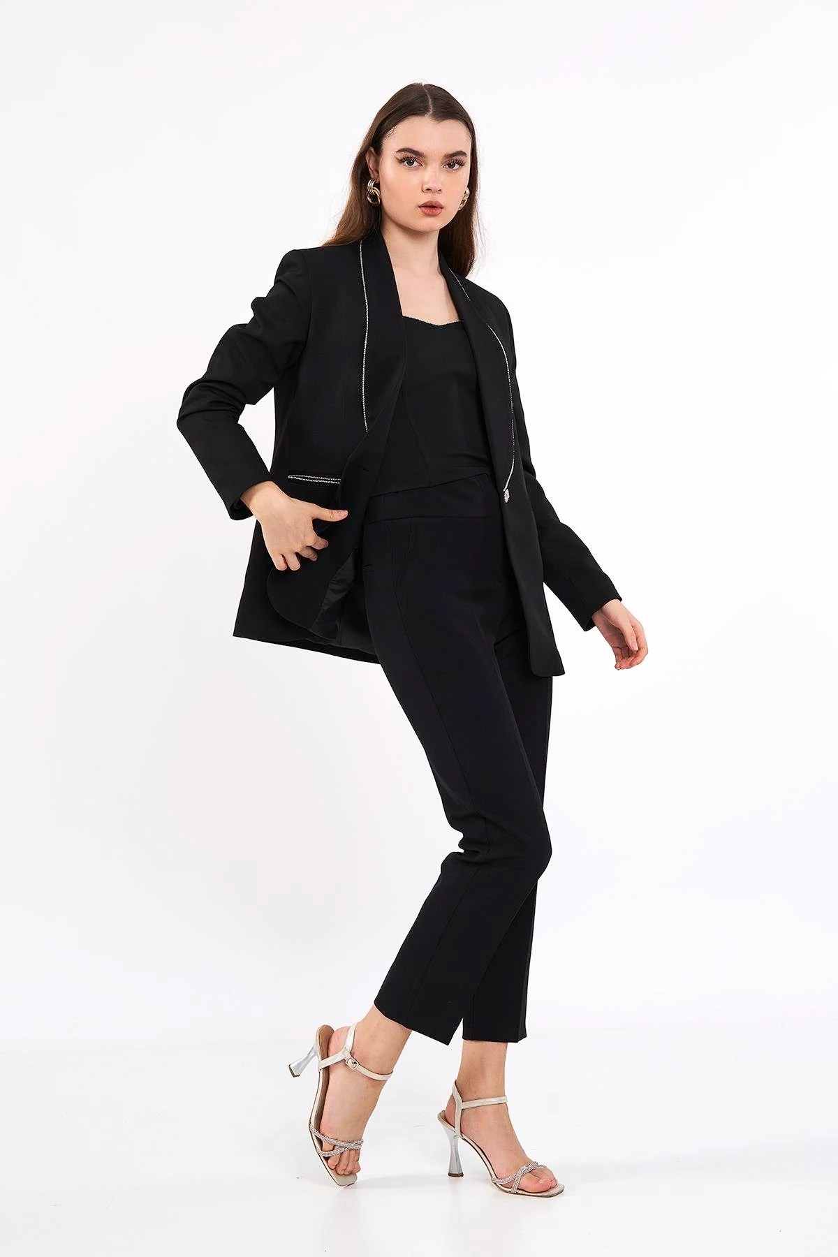 Eliza Taş Detaylı Ceket