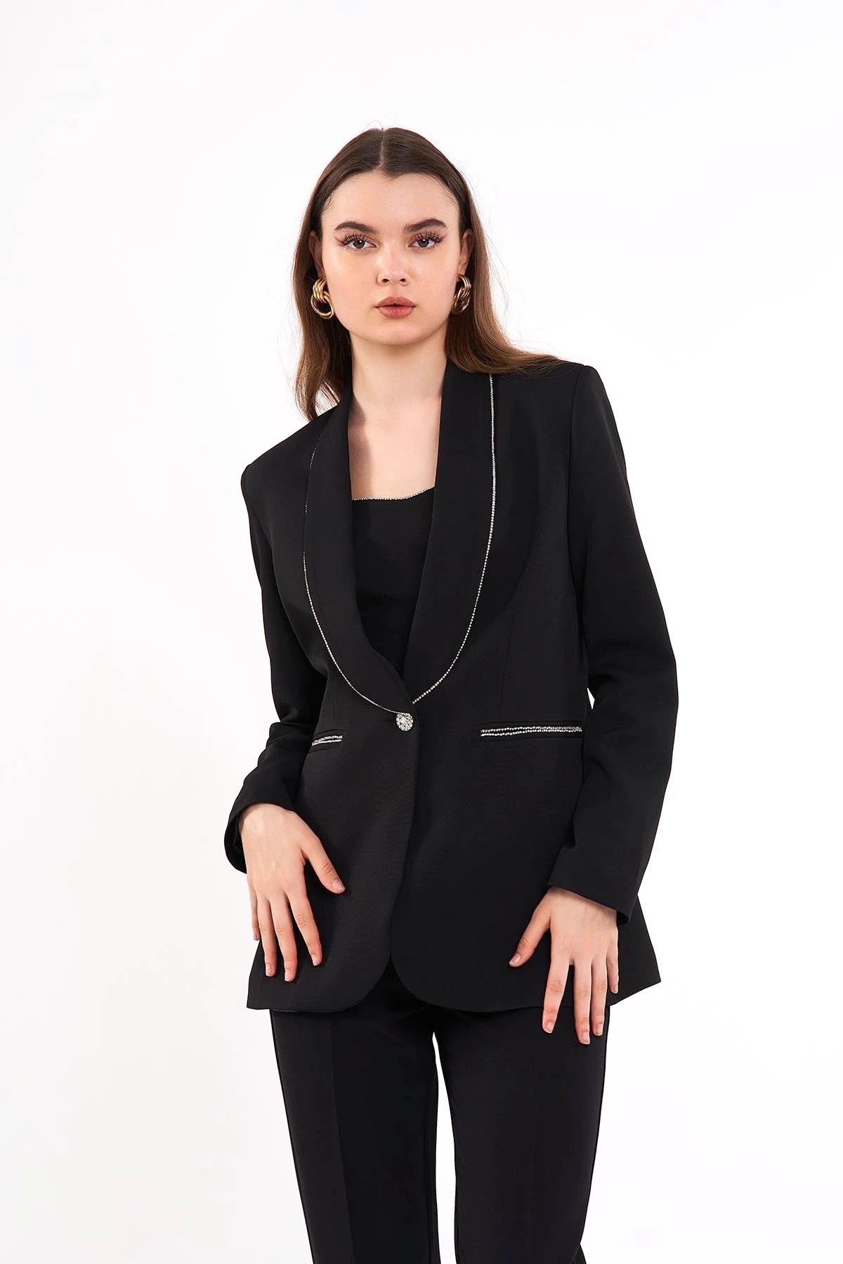 Eliza Taş Detaylı Ceket