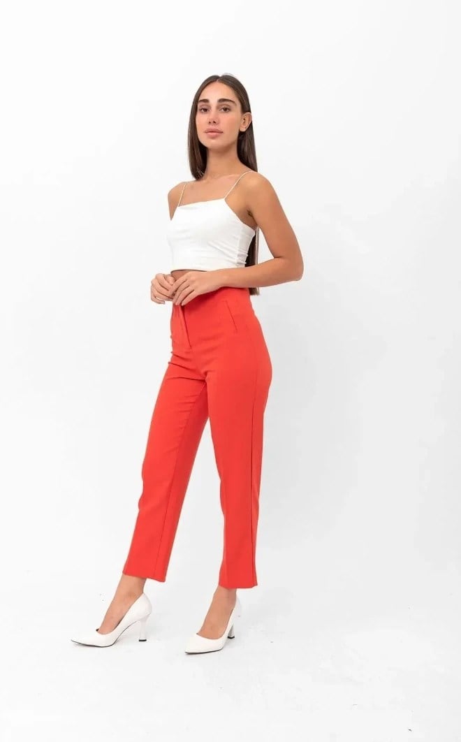 Elysia Çift Pens Pantolon Oranj