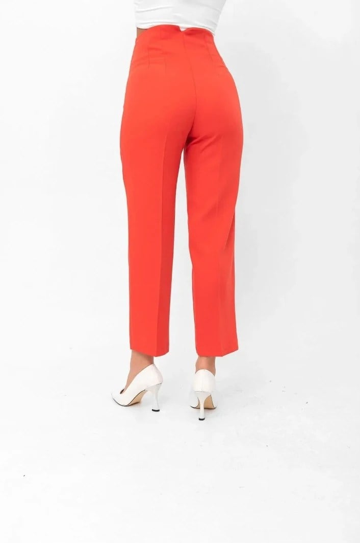 Elysia Çift Pens Pantolon Oranj