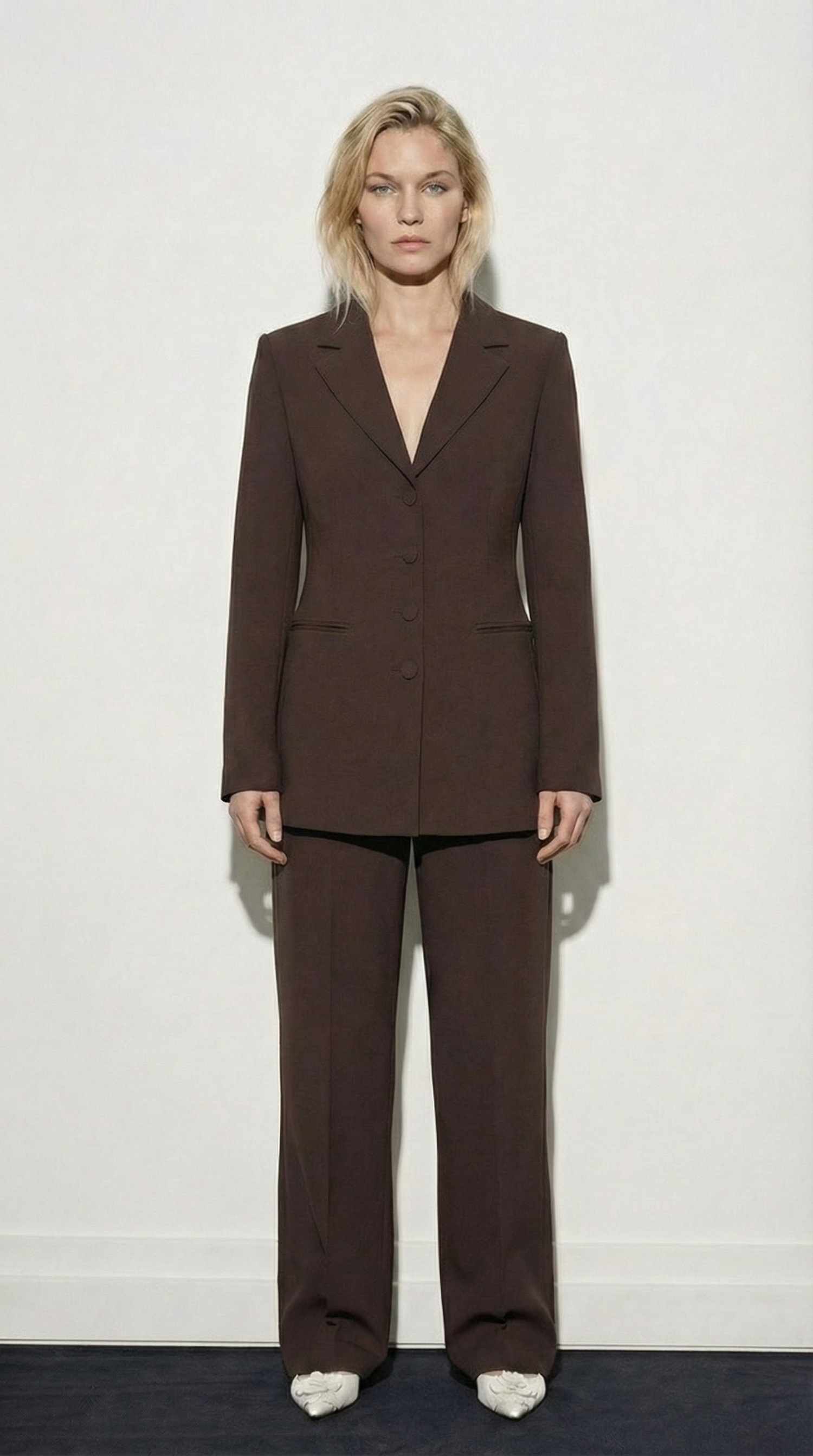 Gina Sculpt Takım Kahverengi
