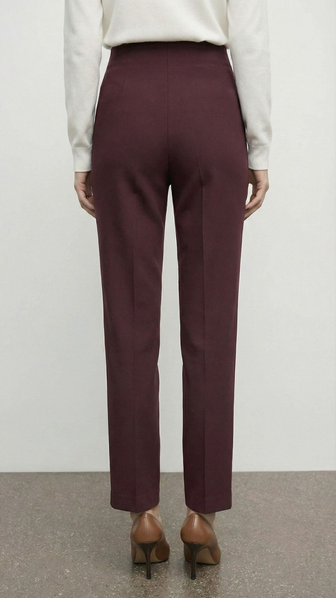 Homie Klasik Yüksek Bel Pantolon - Bordo