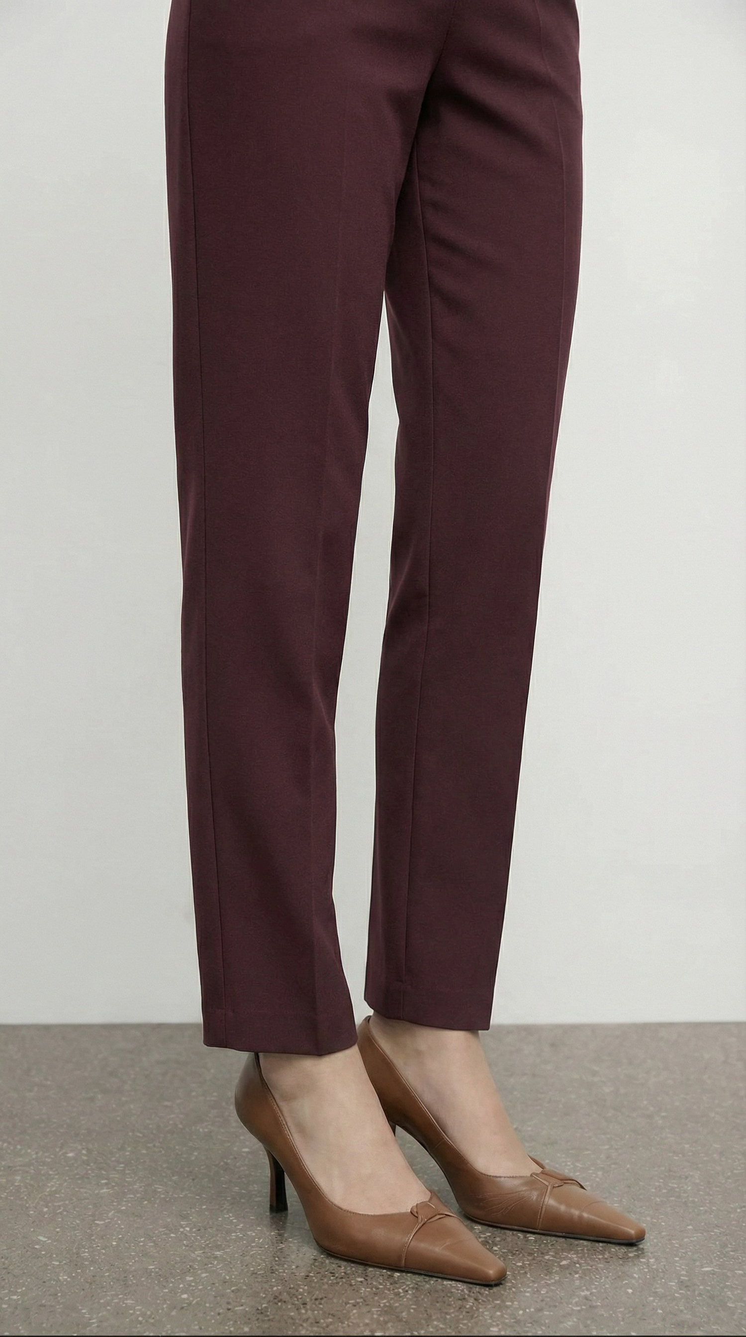 Homie Klasik Yüksek Bel Pantolon - Bordo