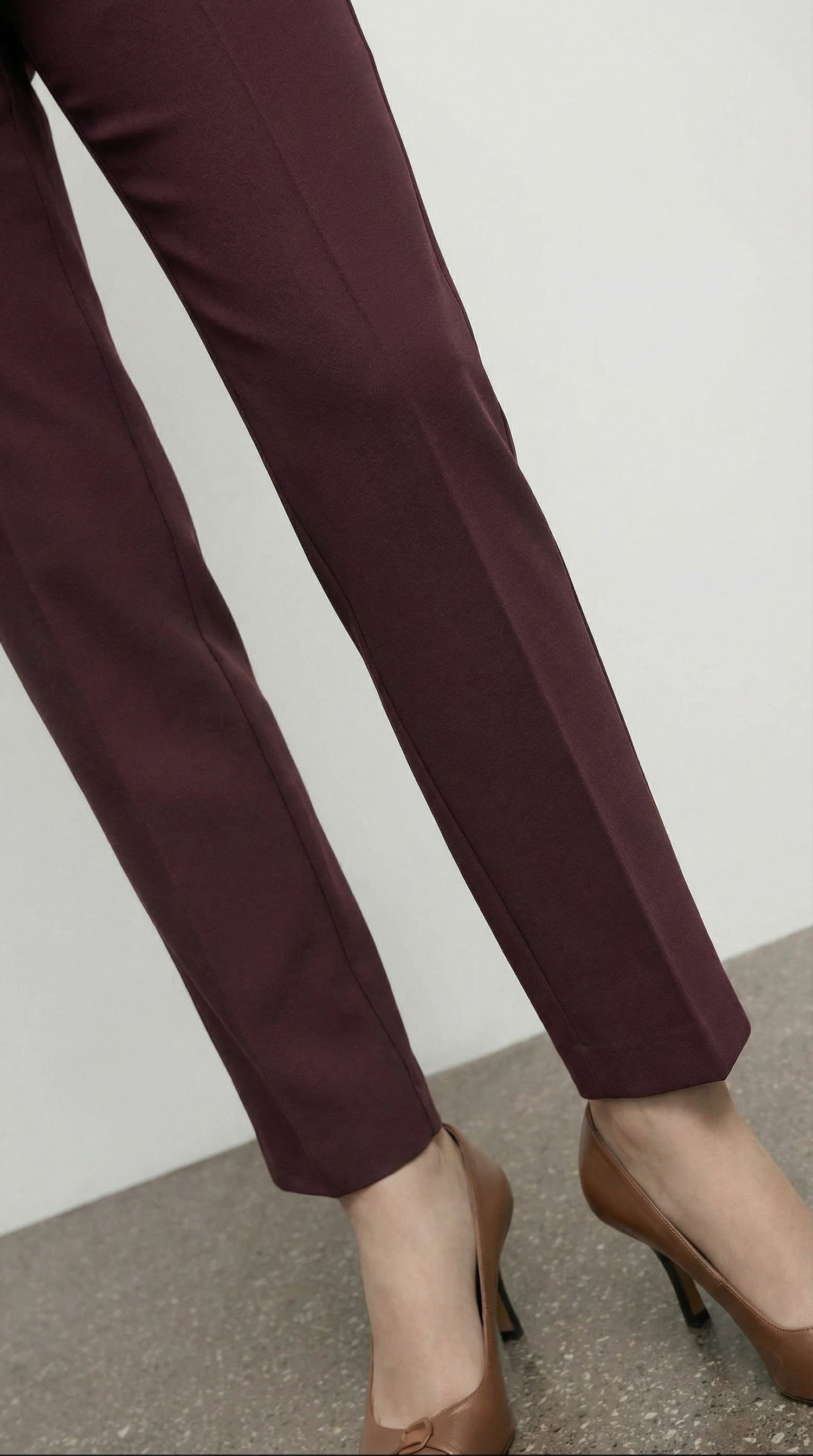 Homie Klasik Yüksek Bel Pantolon - Bordo