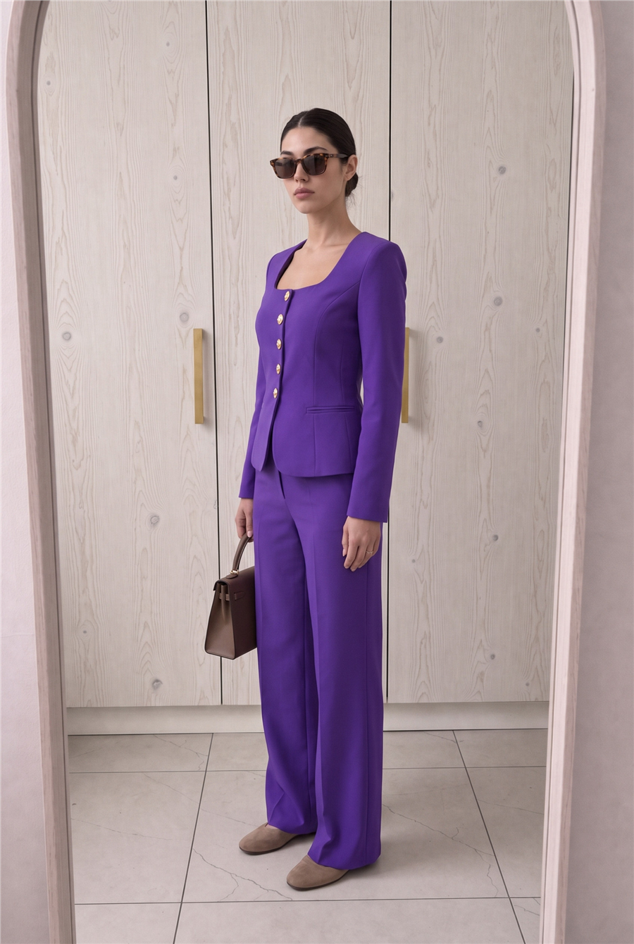 Jane Button Tailored Suit Mor