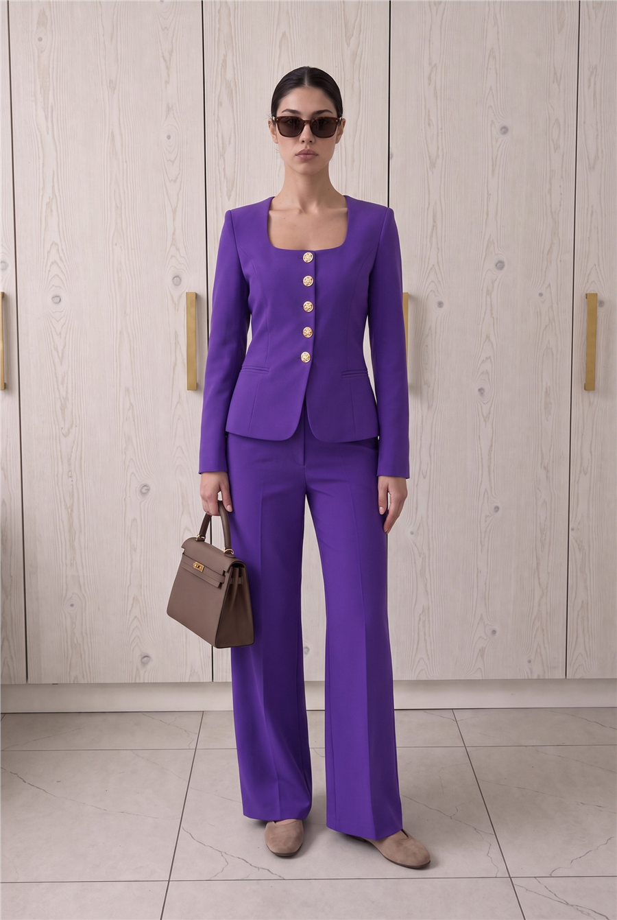 Jane Button Tailored Suit Mor