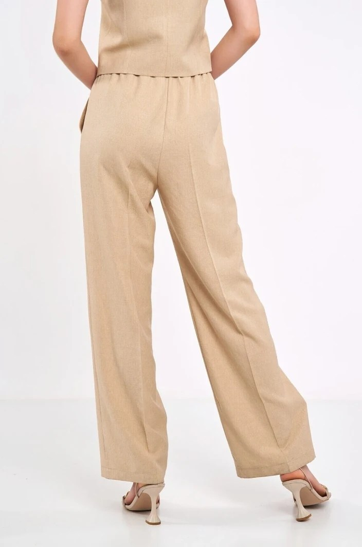 Keten Beli Lastikli Pantolon