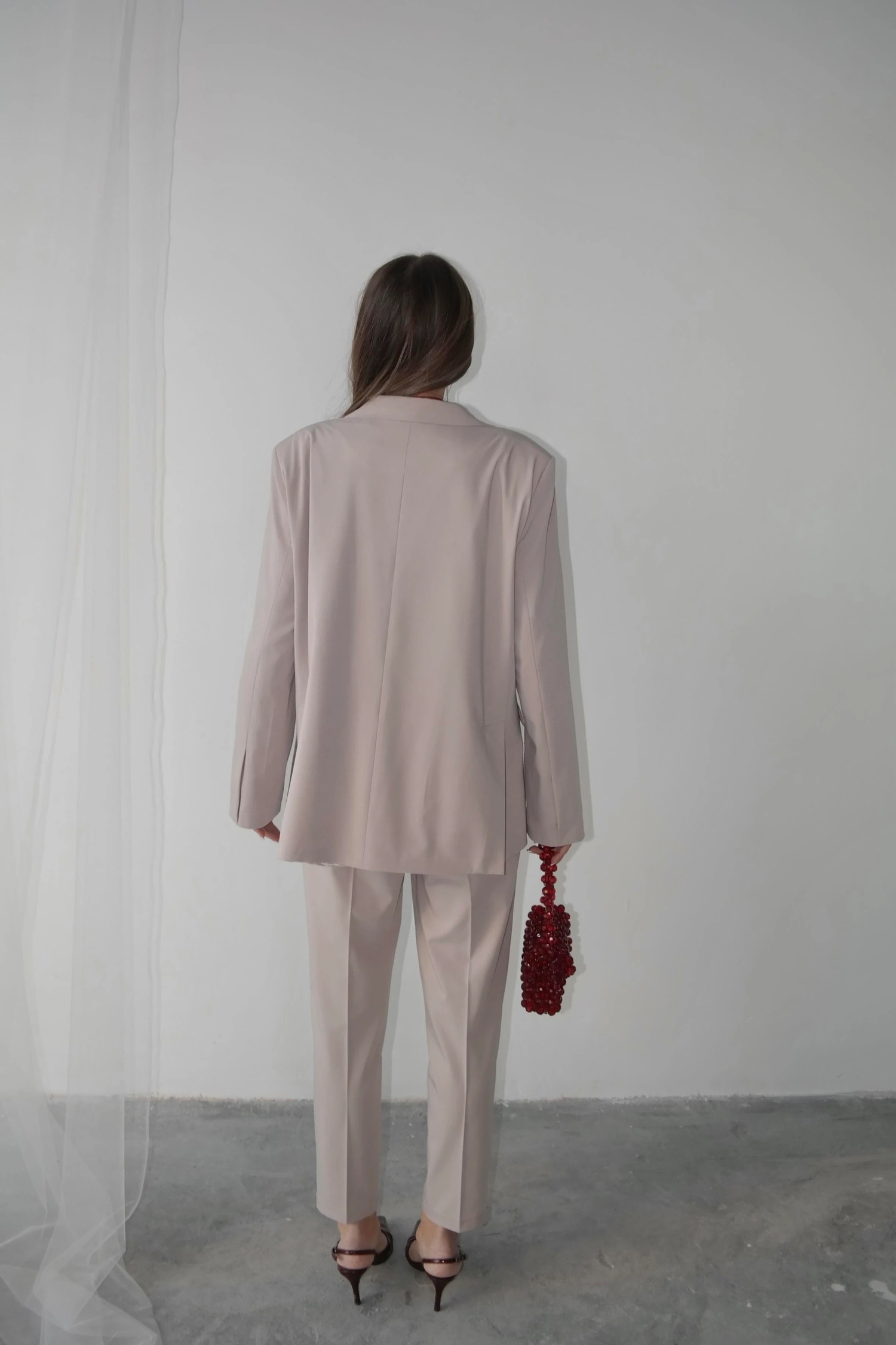 Maskülen Blazer Ceket Bej
