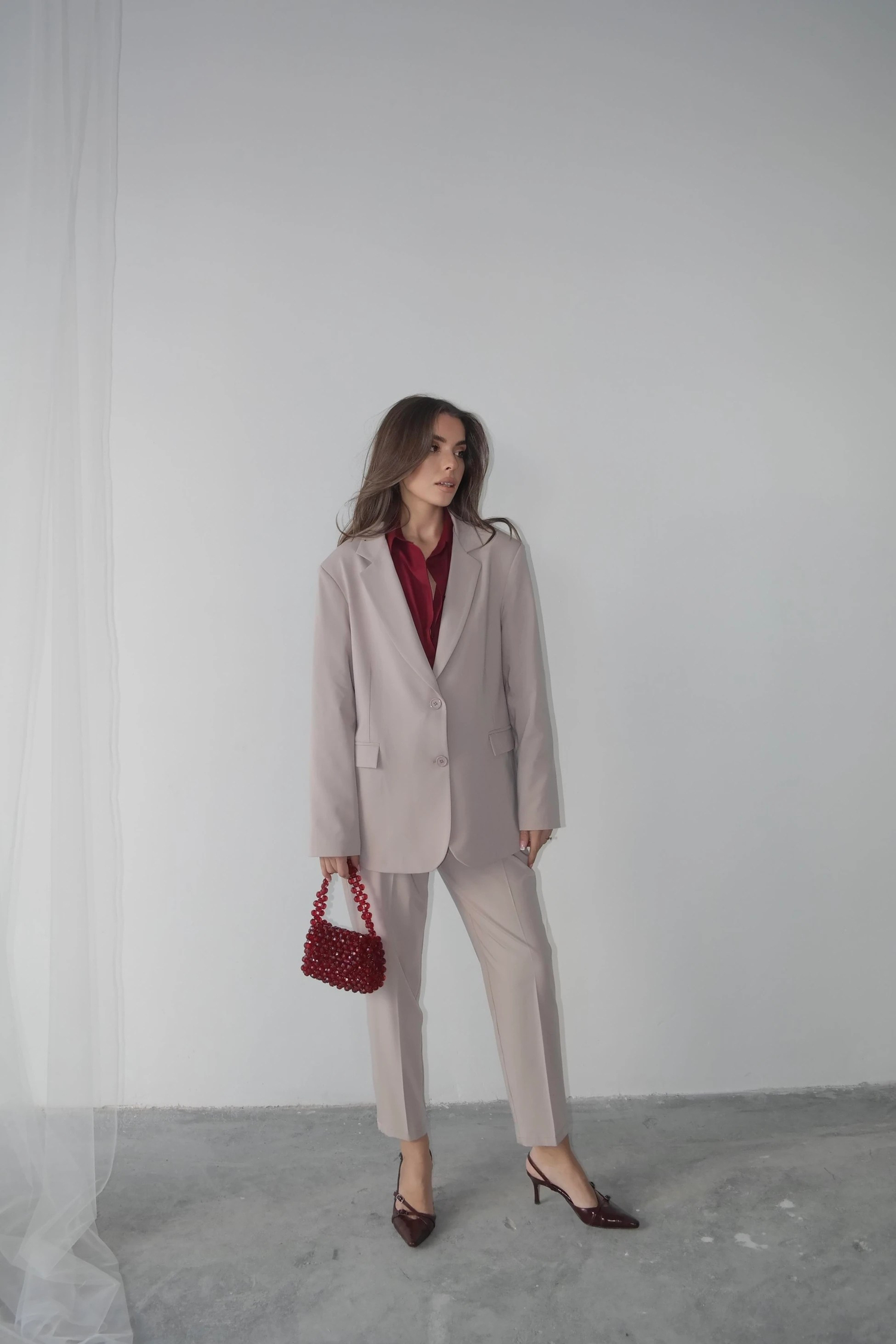 Maskülen Blazer Ceket Bej