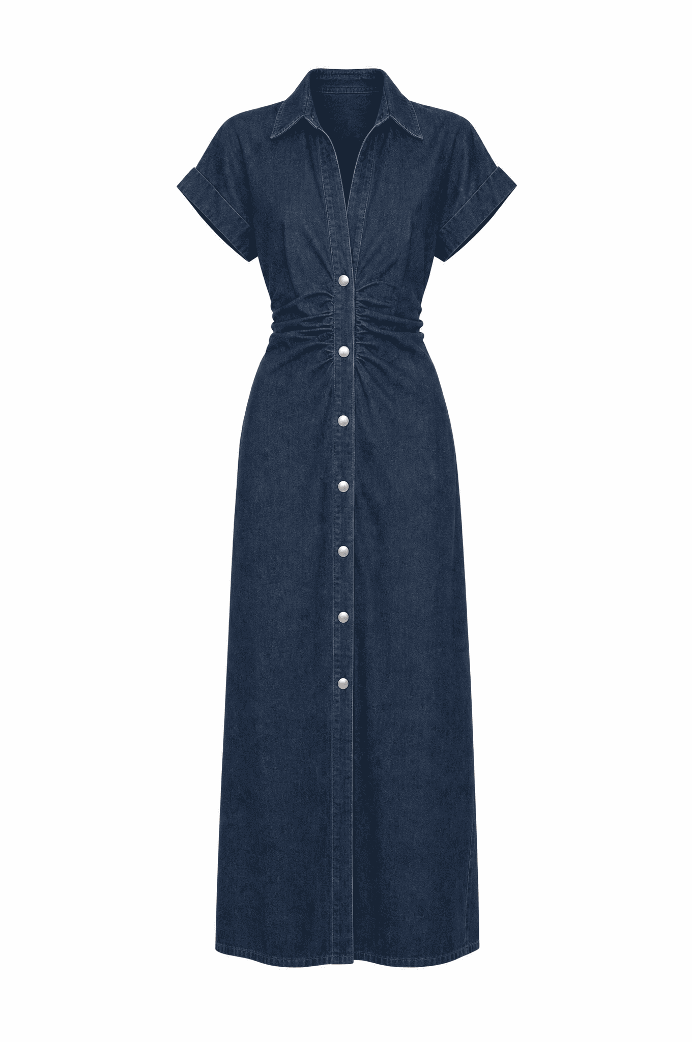 Melinda Drapeli Denim Elbise