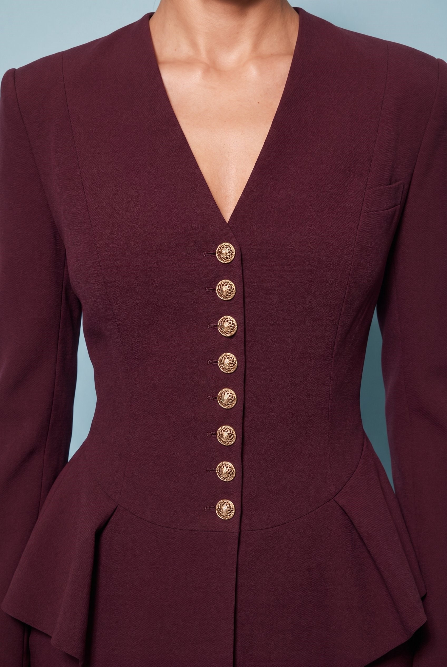 Odette Peplum Suit Mürdüm