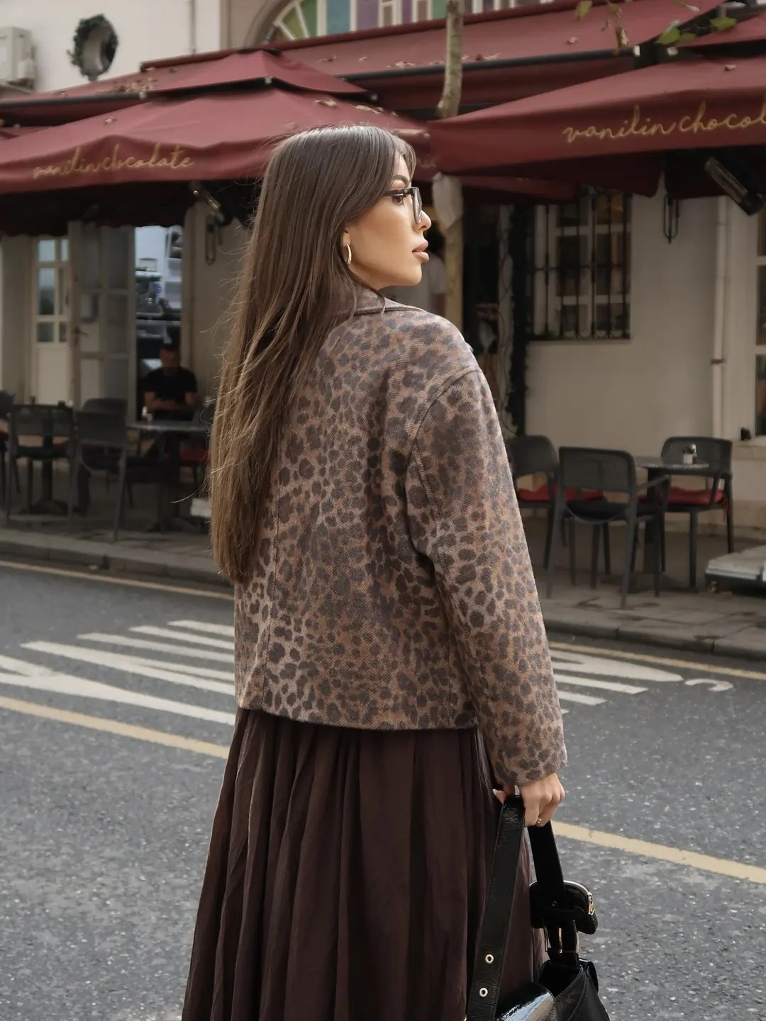 Oversize Düğmeli Astarlı Cepli Kısa Kaban