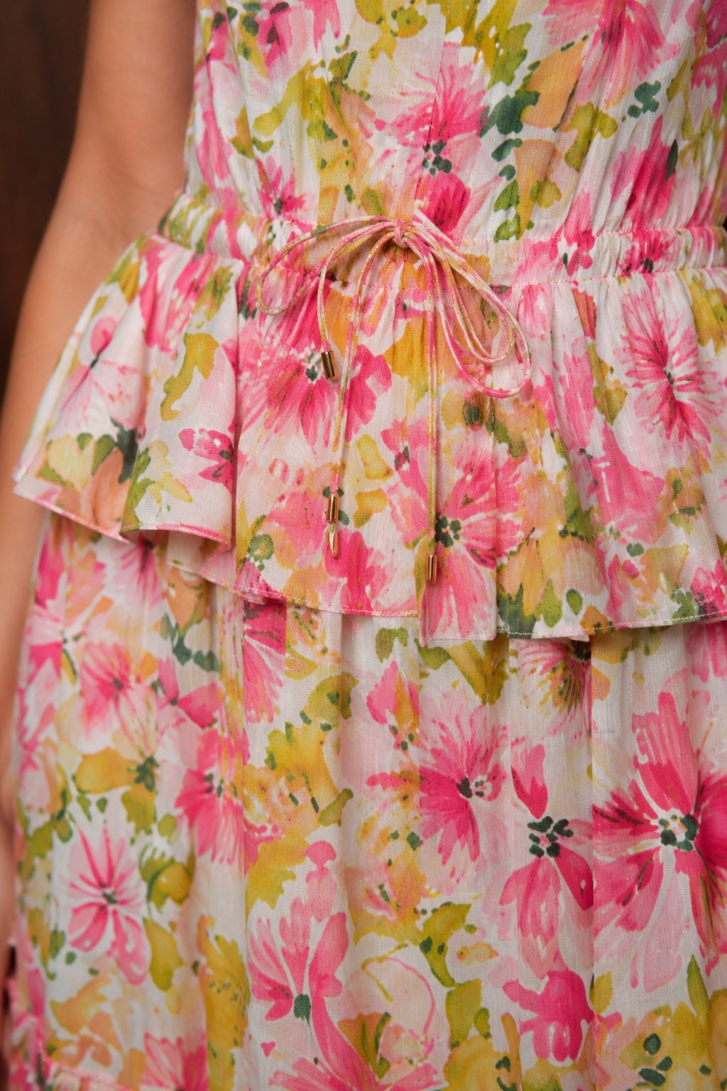 Peony Floral Maxi Elbise