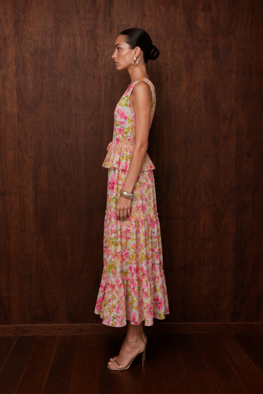 Peony Floral Maxi Elbise