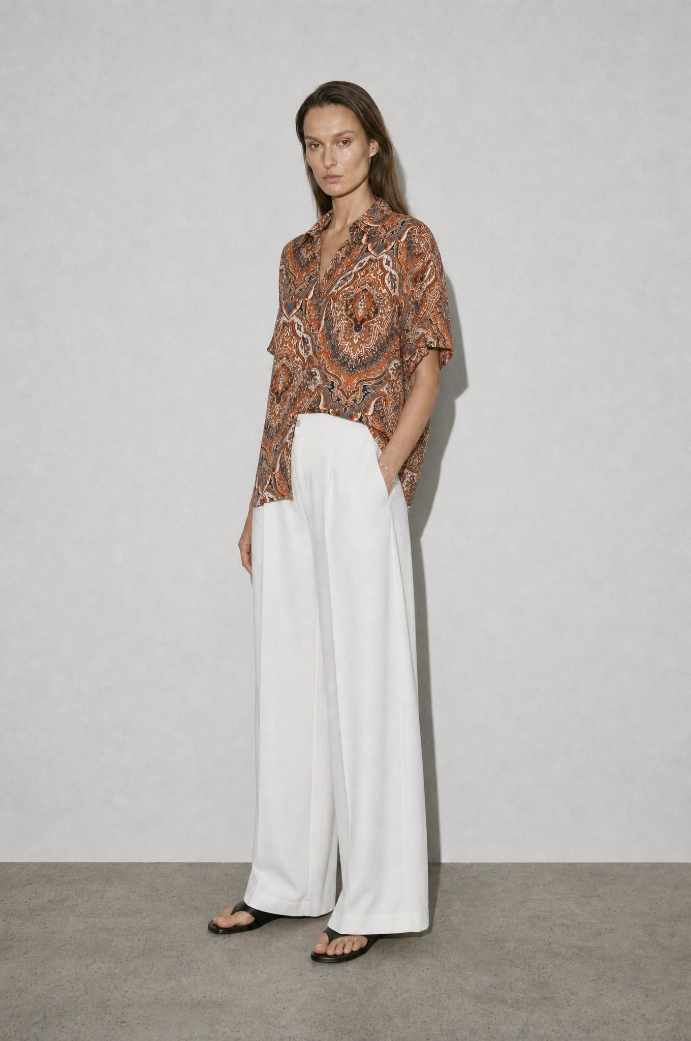 Siena Paisley Kısa Kollu Gömlek Etnik Desenli