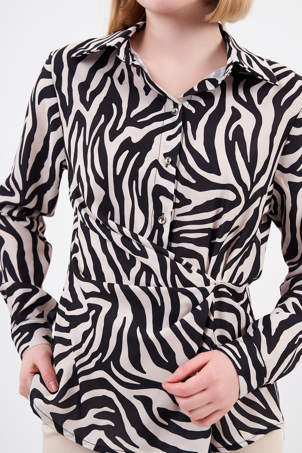 Zebra Desenli Gömlek