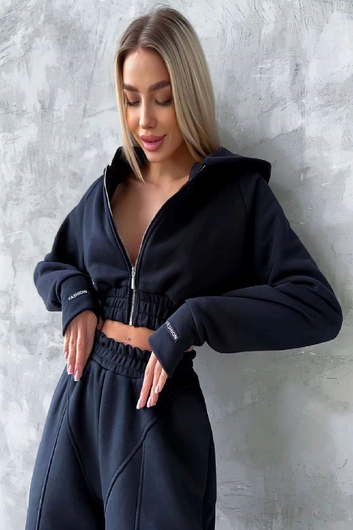 3'Lü Set Alt Üst Crop Takım 
