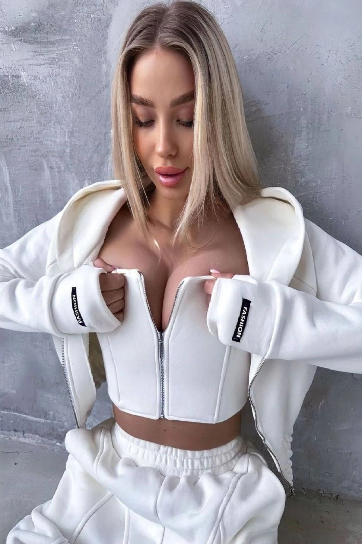 3'Lü Set Alt Üst Crop Takım 
