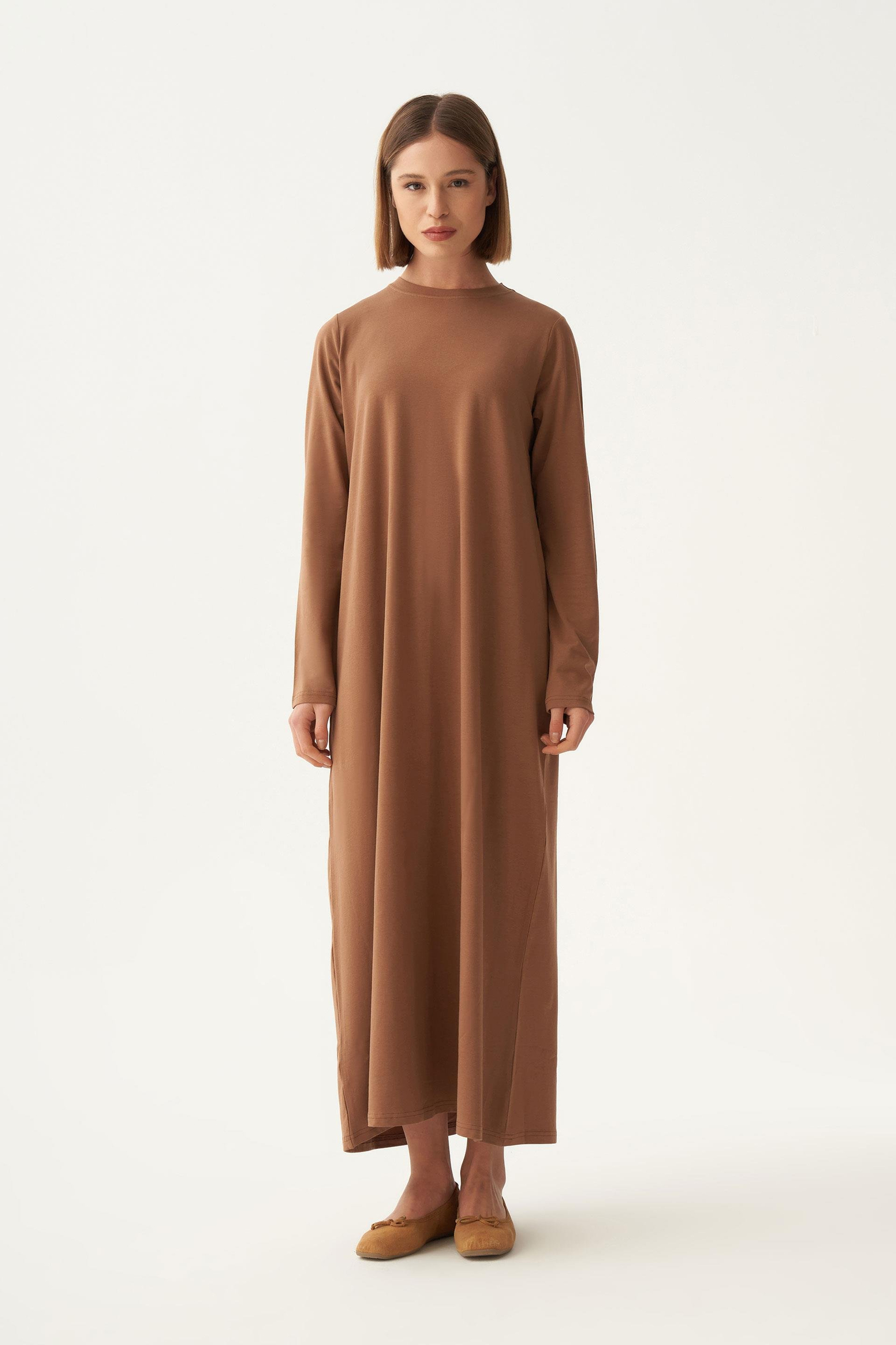 Acı Kahve-Uzun Kollu İçlik Elbise