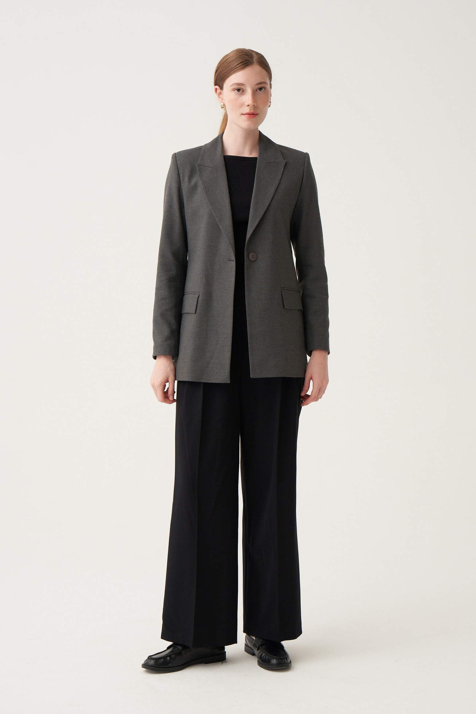 Antrasit-Blazer Ceket