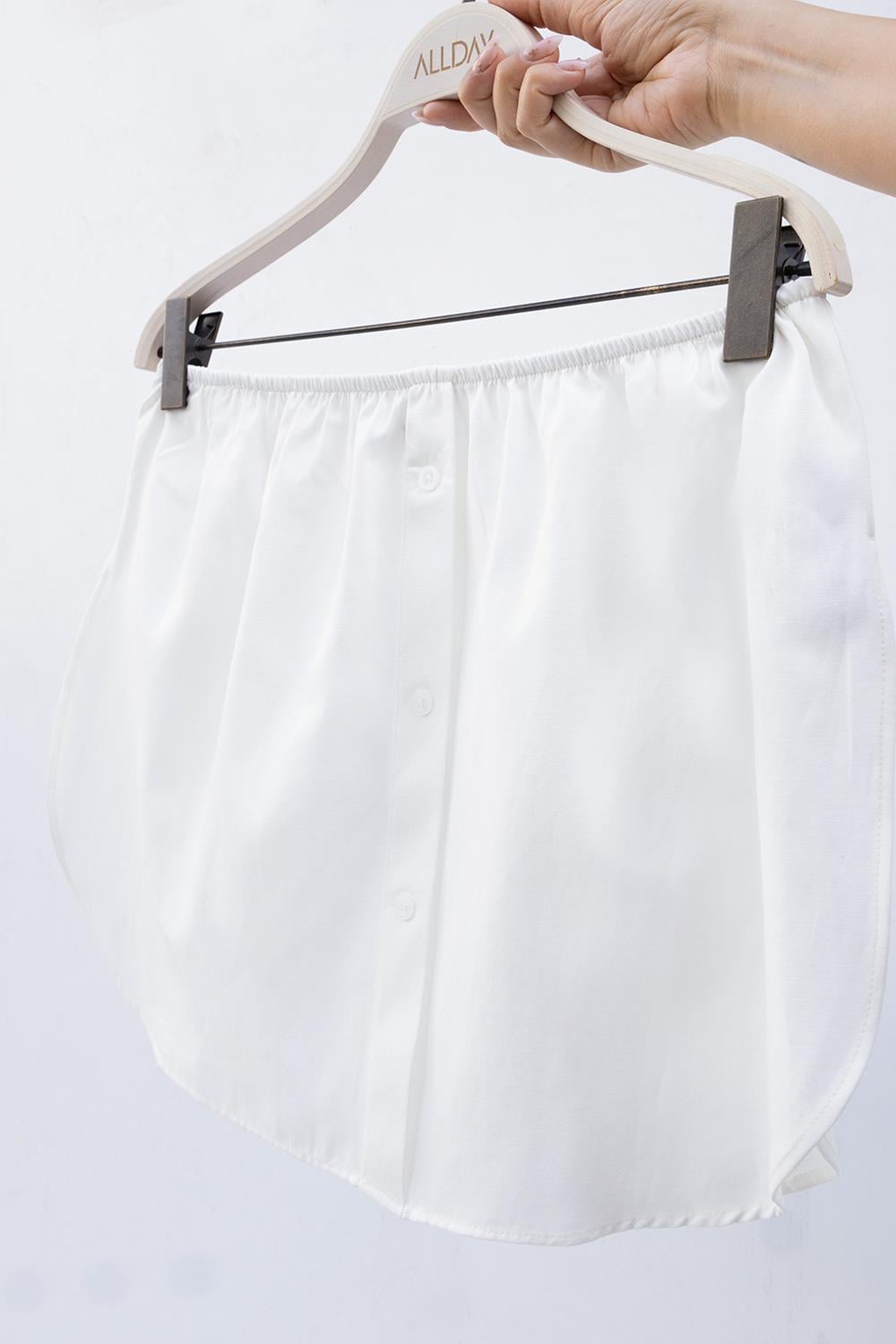 Ecru - Skirt Shirt With Slit And Placket