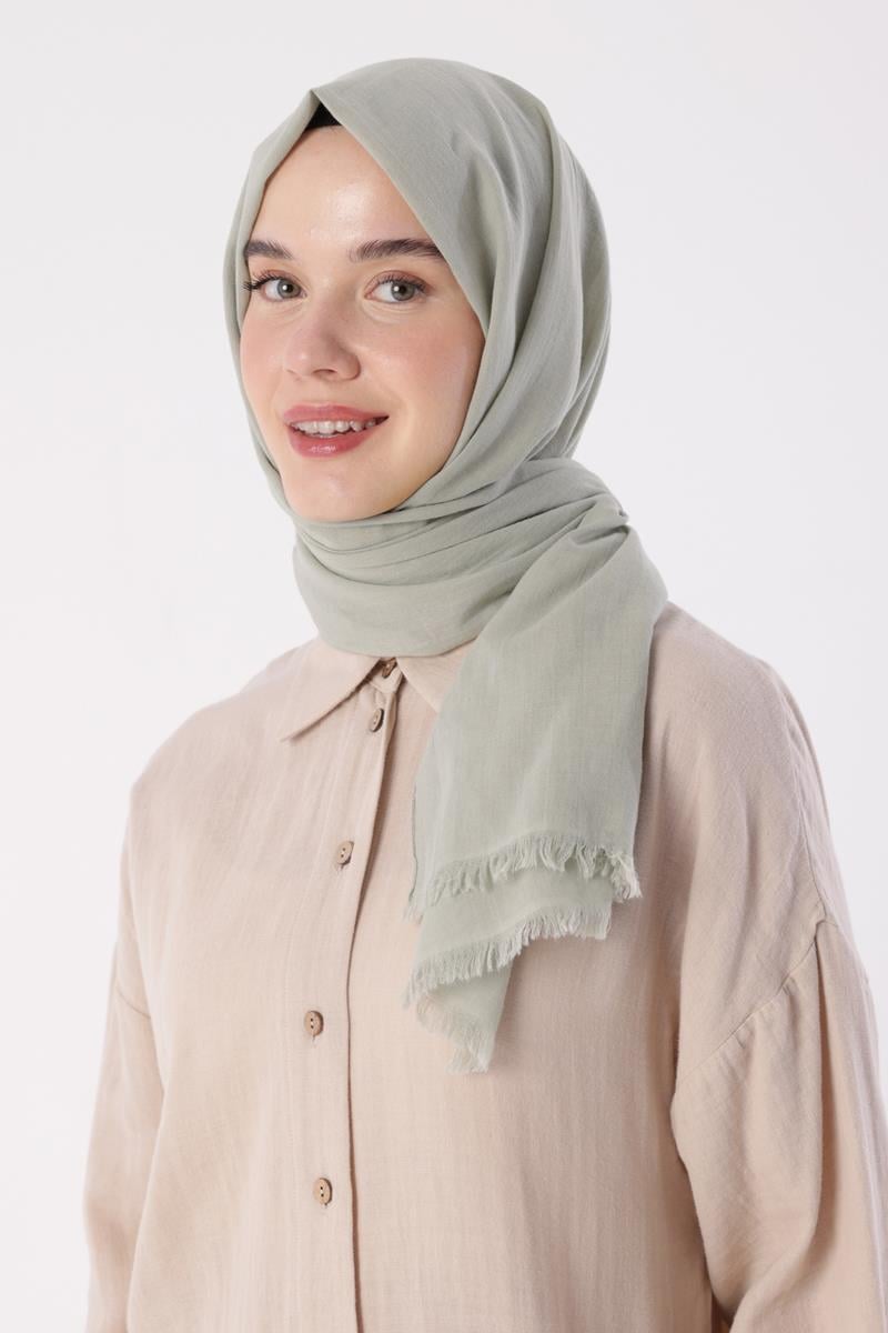 Elma Yeşili-Naturel Pamuk Şal