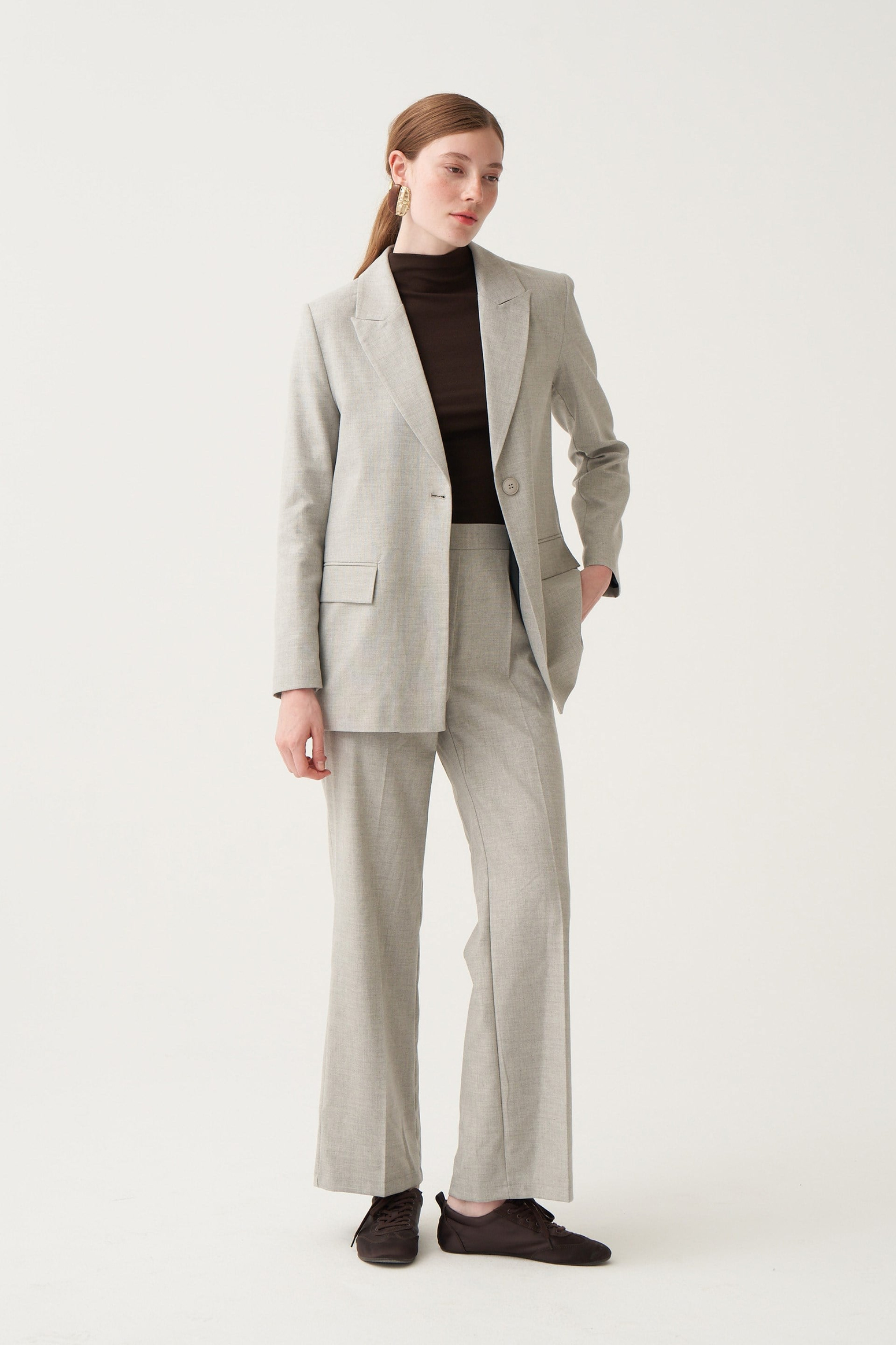 Gri-Blazer Ceket
