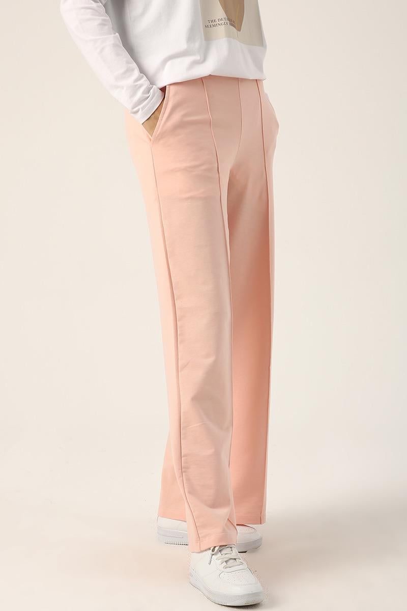 Powder-Grassy Pocket Wide Leg Sweatpants