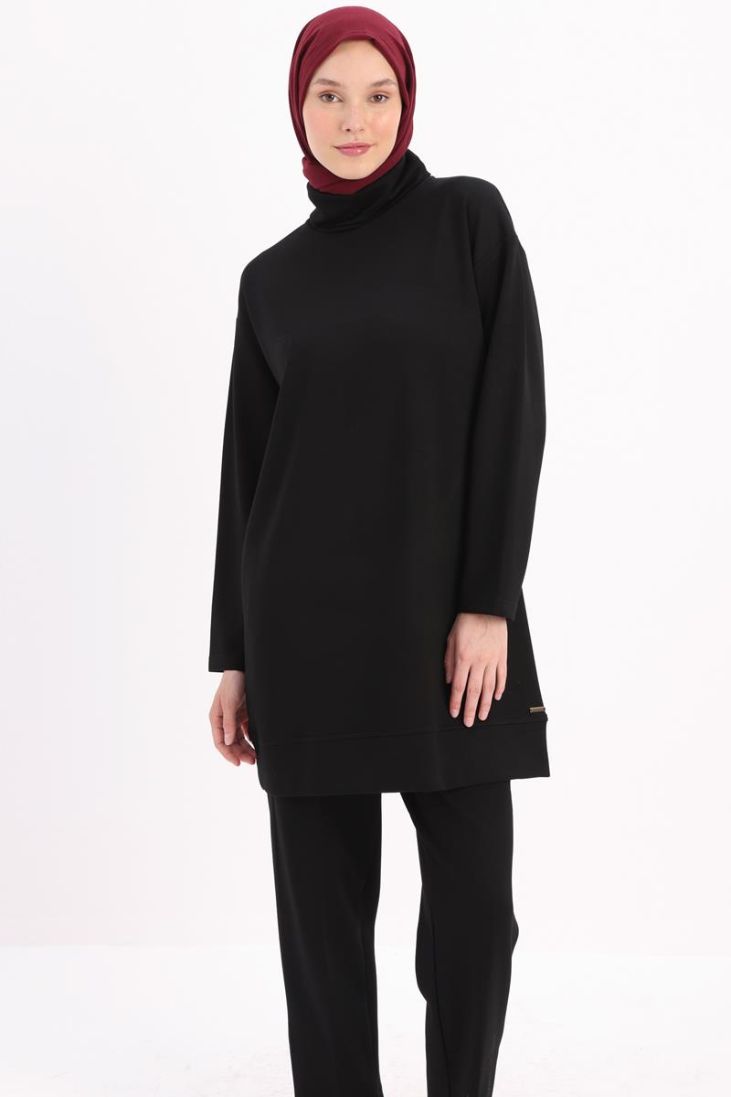 Siyah-Balıkçı Yaka Tunik
