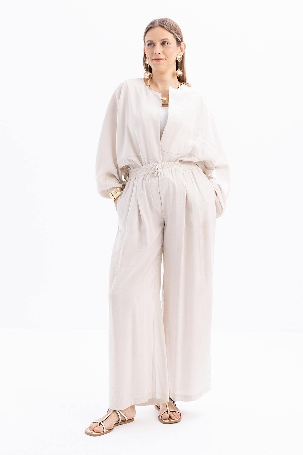 Stein-Cargohose Mit Schlitz Am Saum