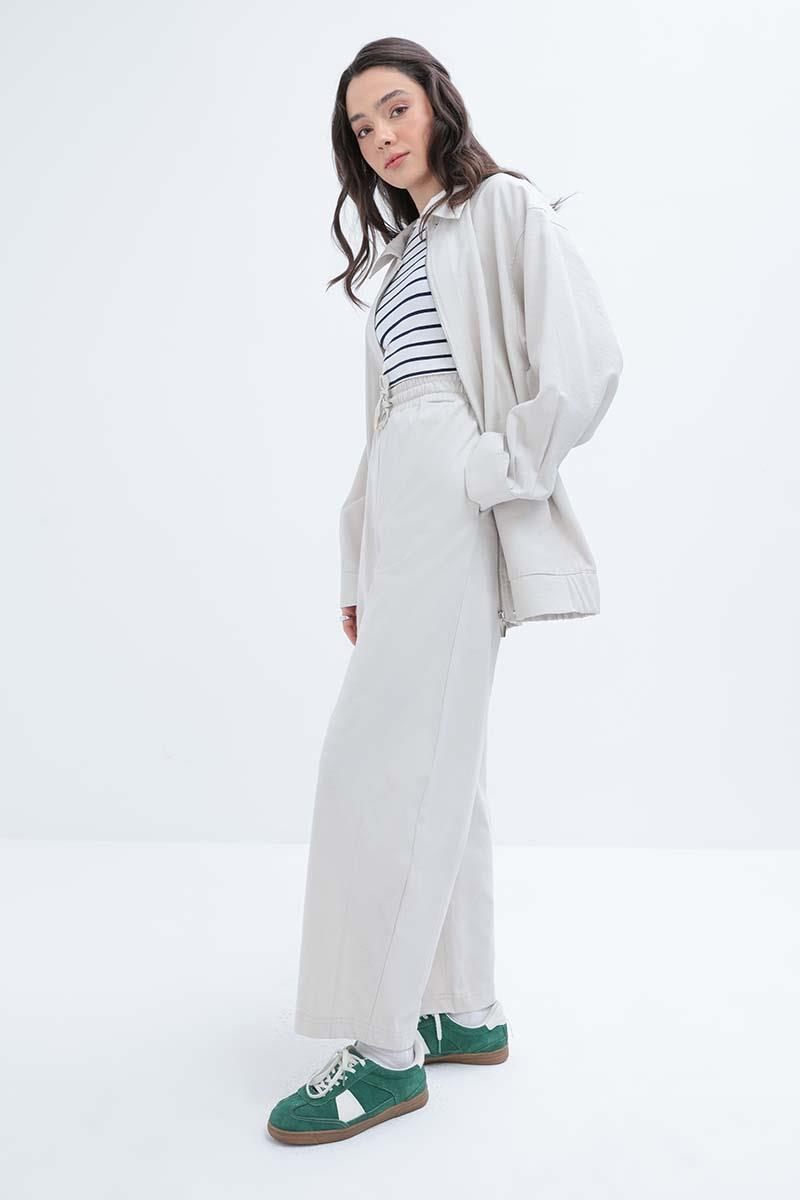Taş-Beli Lastikli Slouchy Pantolon