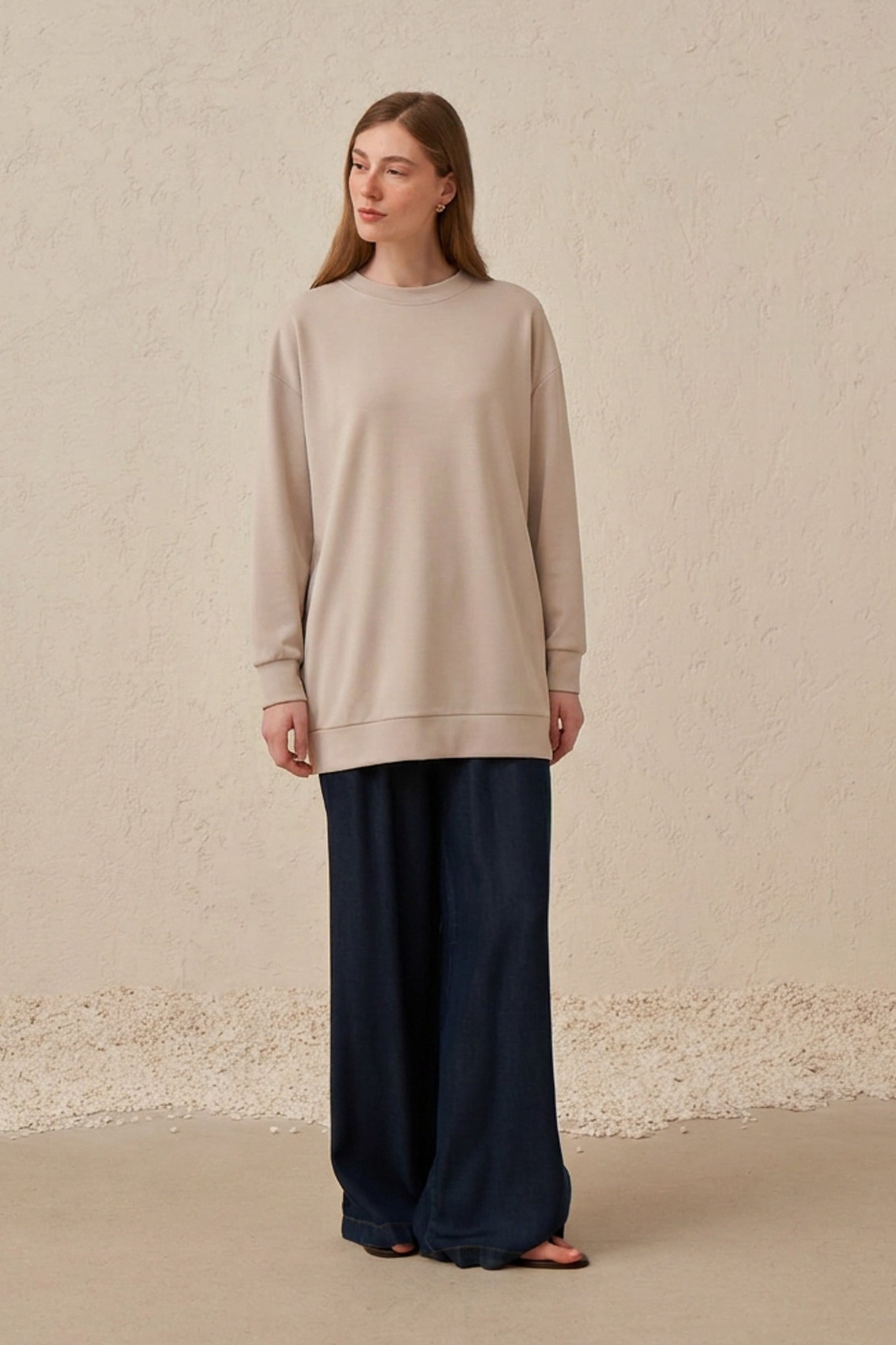 Stone-Soft Textured Sweatshirt