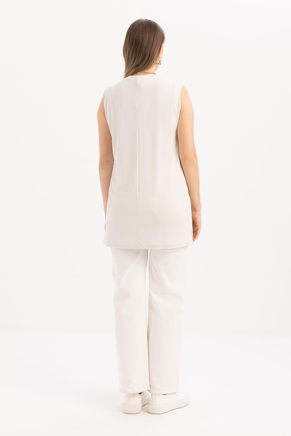 Stone-Basic Sleeveless Underdress Tunic