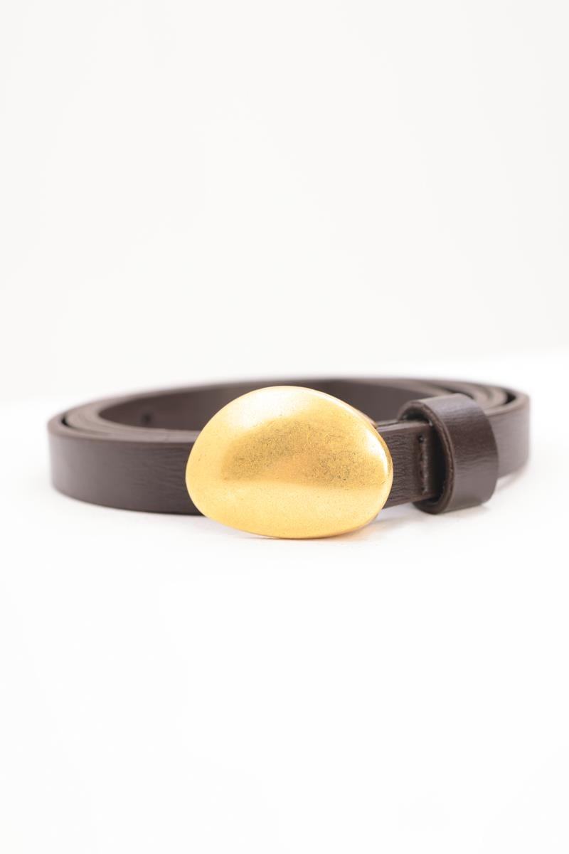 Acı Kahve-Gold Tokalı Kemer