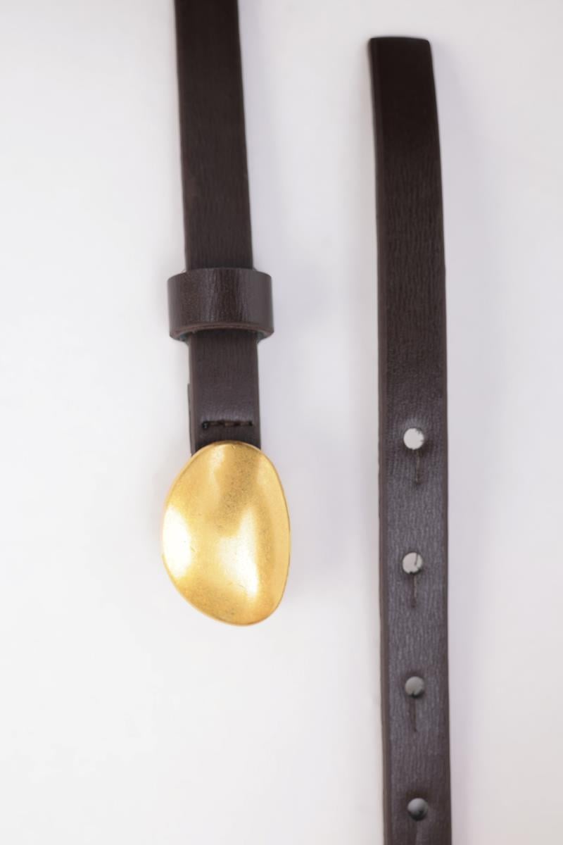 Acı Kahve-Gold Tokalı Kemer