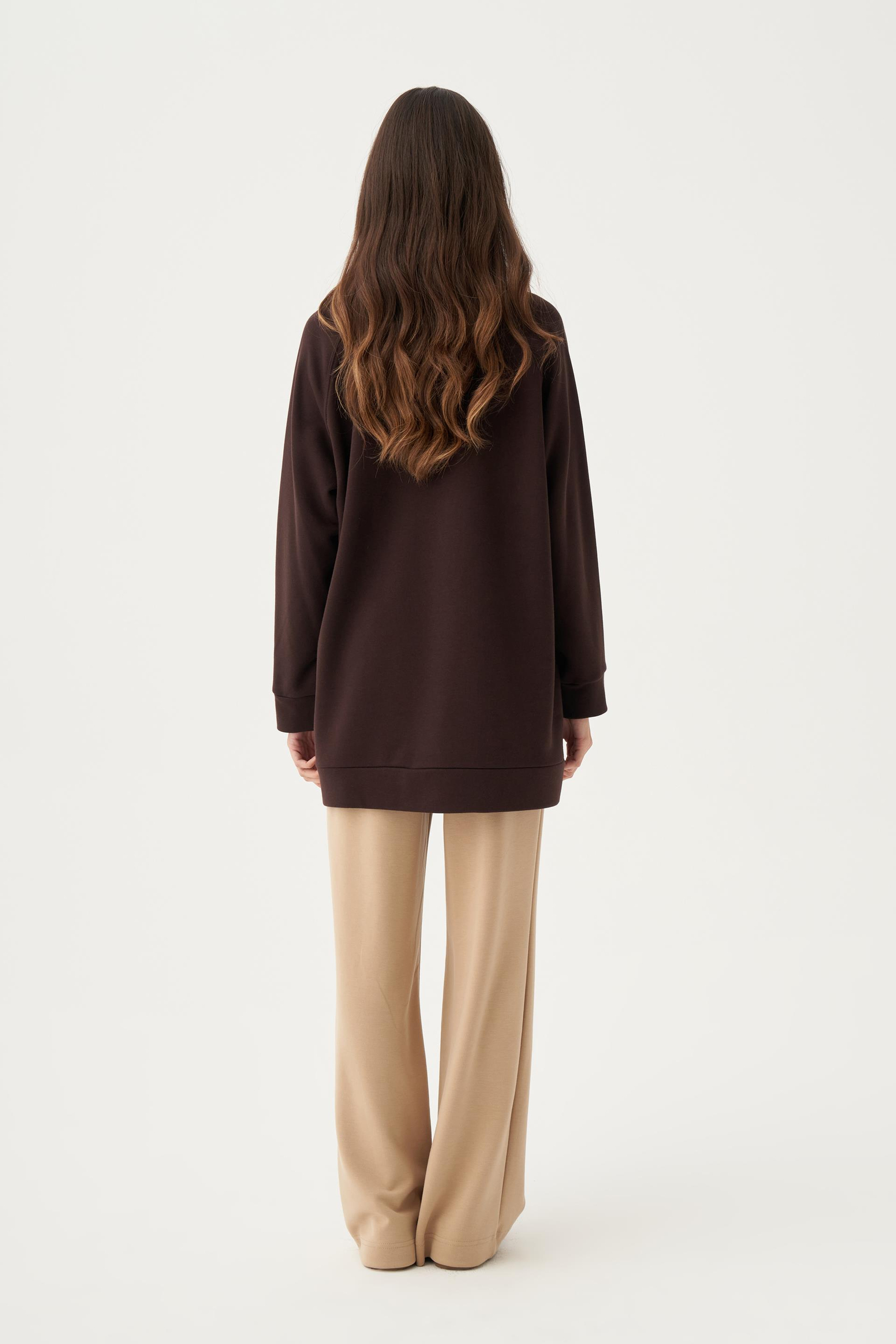 Acı Kahve-Reglan Kollu Sweat