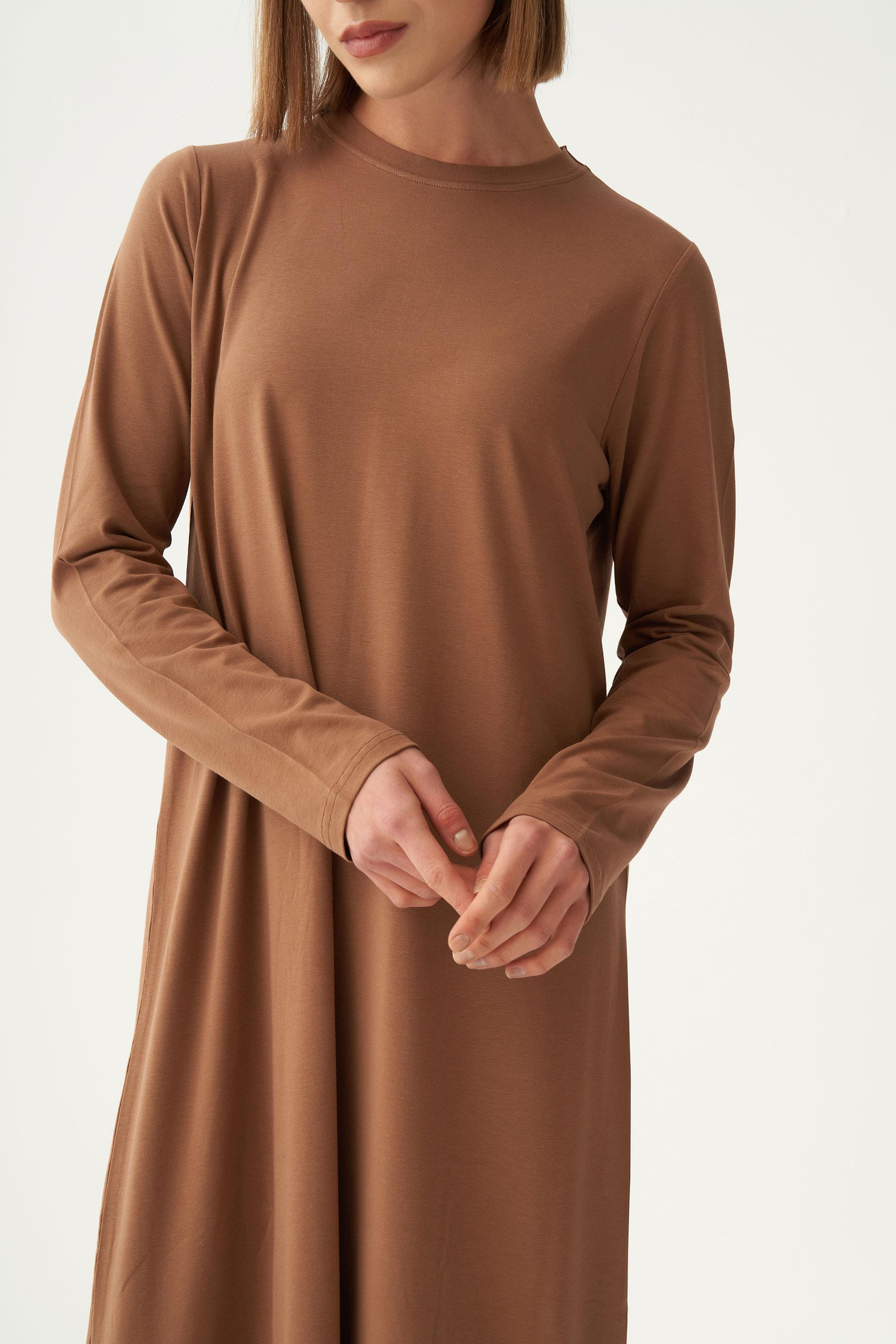 Acı Kahve-Uzun Kollu İçlik Elbise