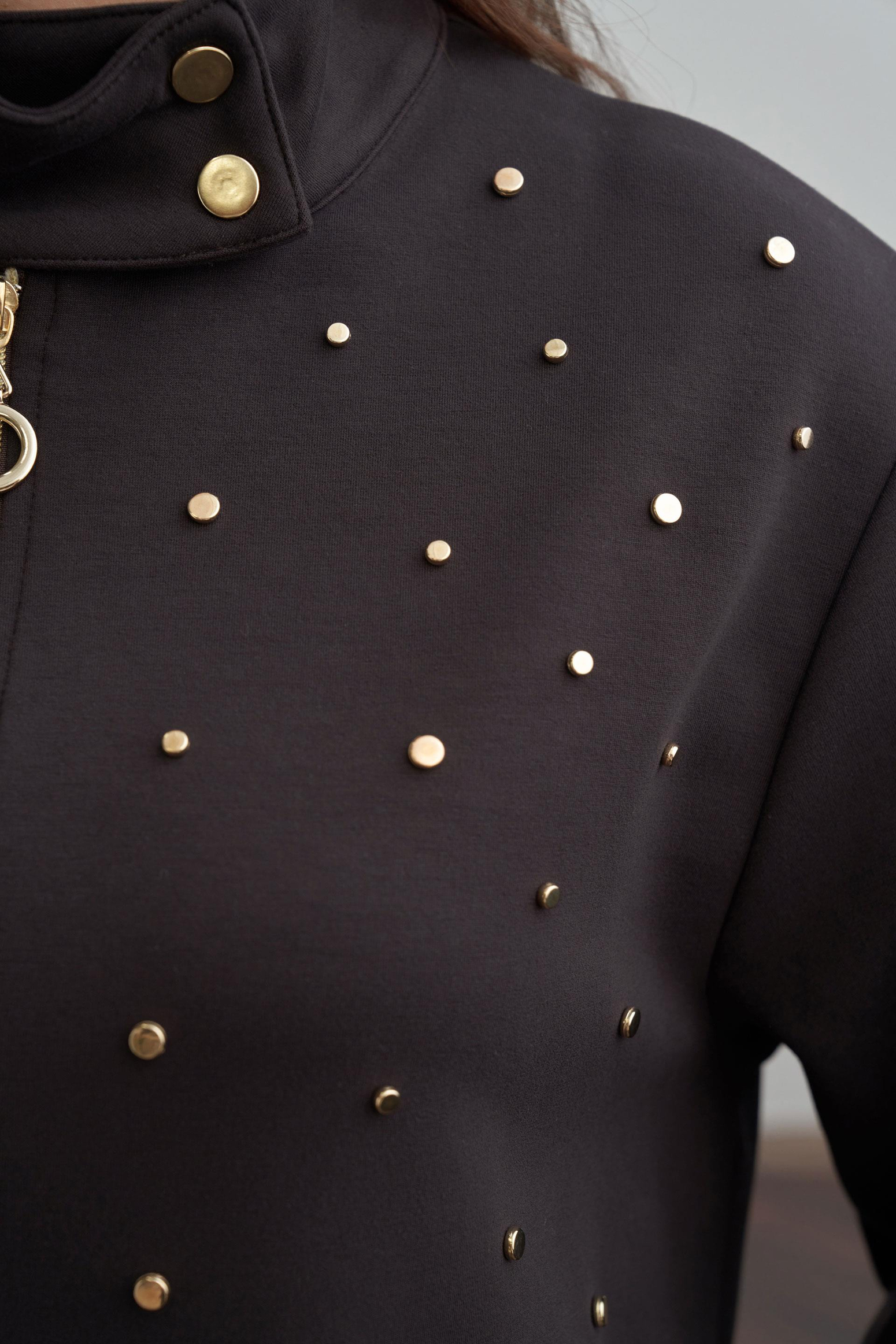 Acı Kahve-Yumuşak Dokulu Büyük Beden Droplu Eşofman Takımı