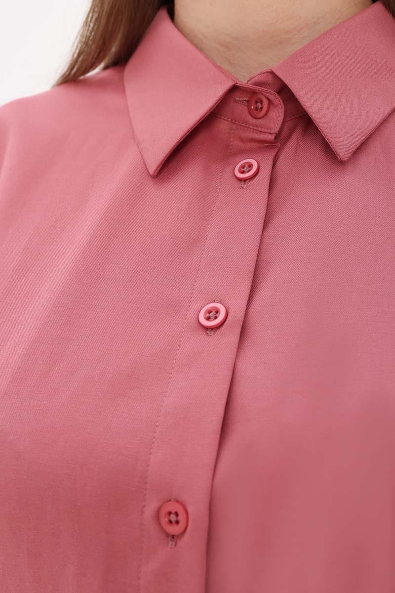 Light Rose-Oversize Basic Shirt