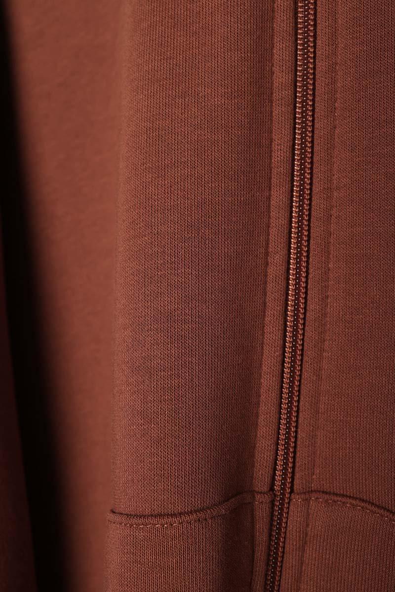 Cardigan sweat oversize marron clair avec poche kangourou
