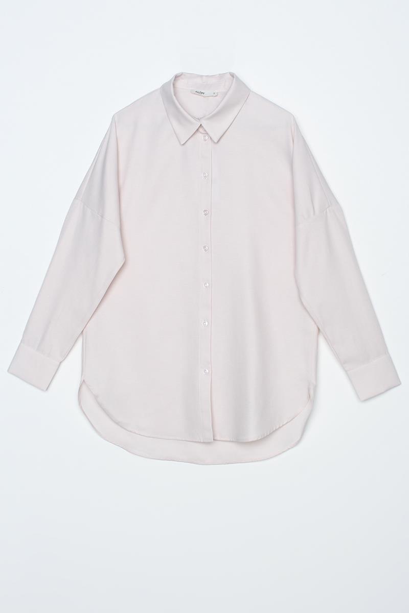 Chemise basique oversize rose clair