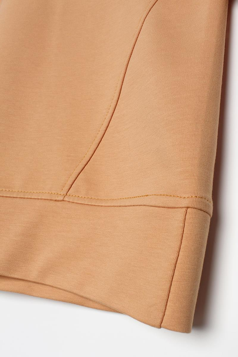Açık Sarı-Oversize İki İplik Basic Sweatshirt