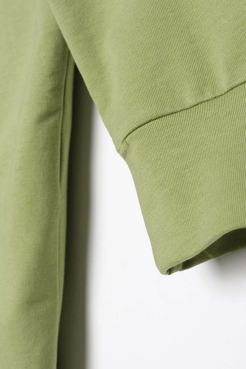 Açık Yeşil-Fermuarlı Sweat Hırka