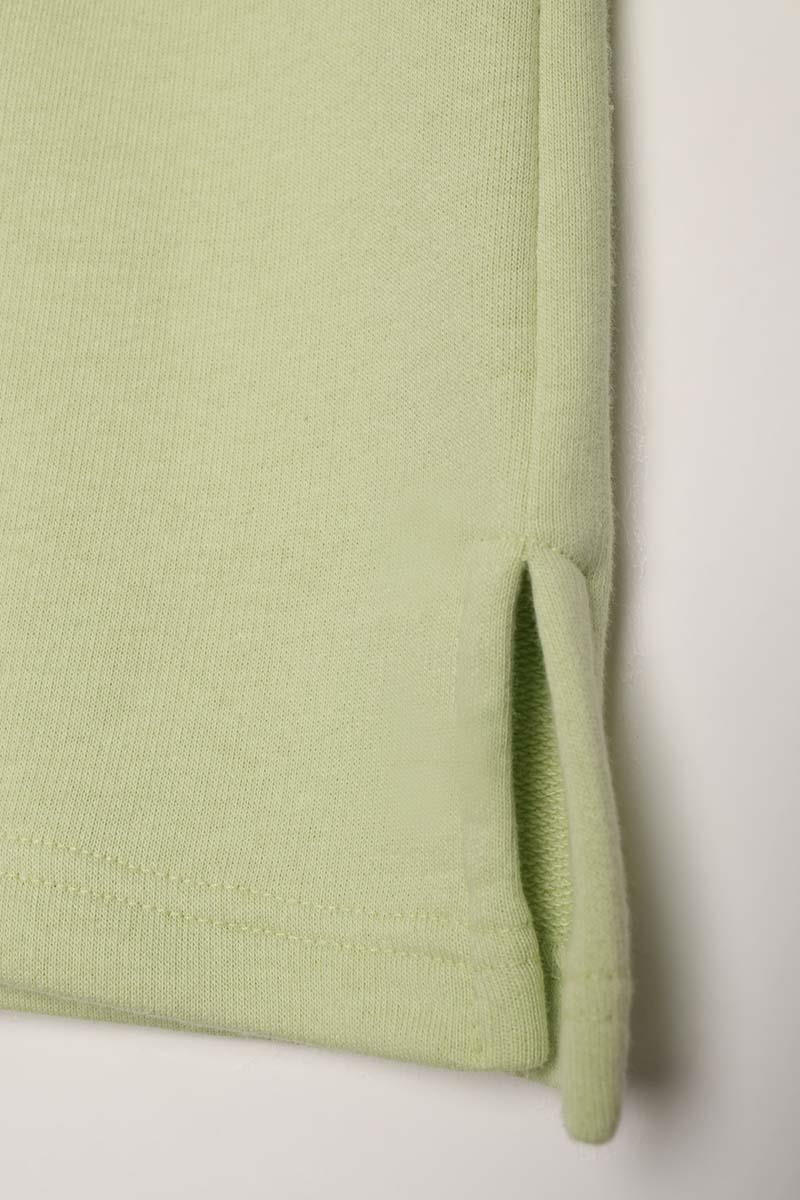 Açık Yeşil-Oversize Nakışlı Sweatshirt