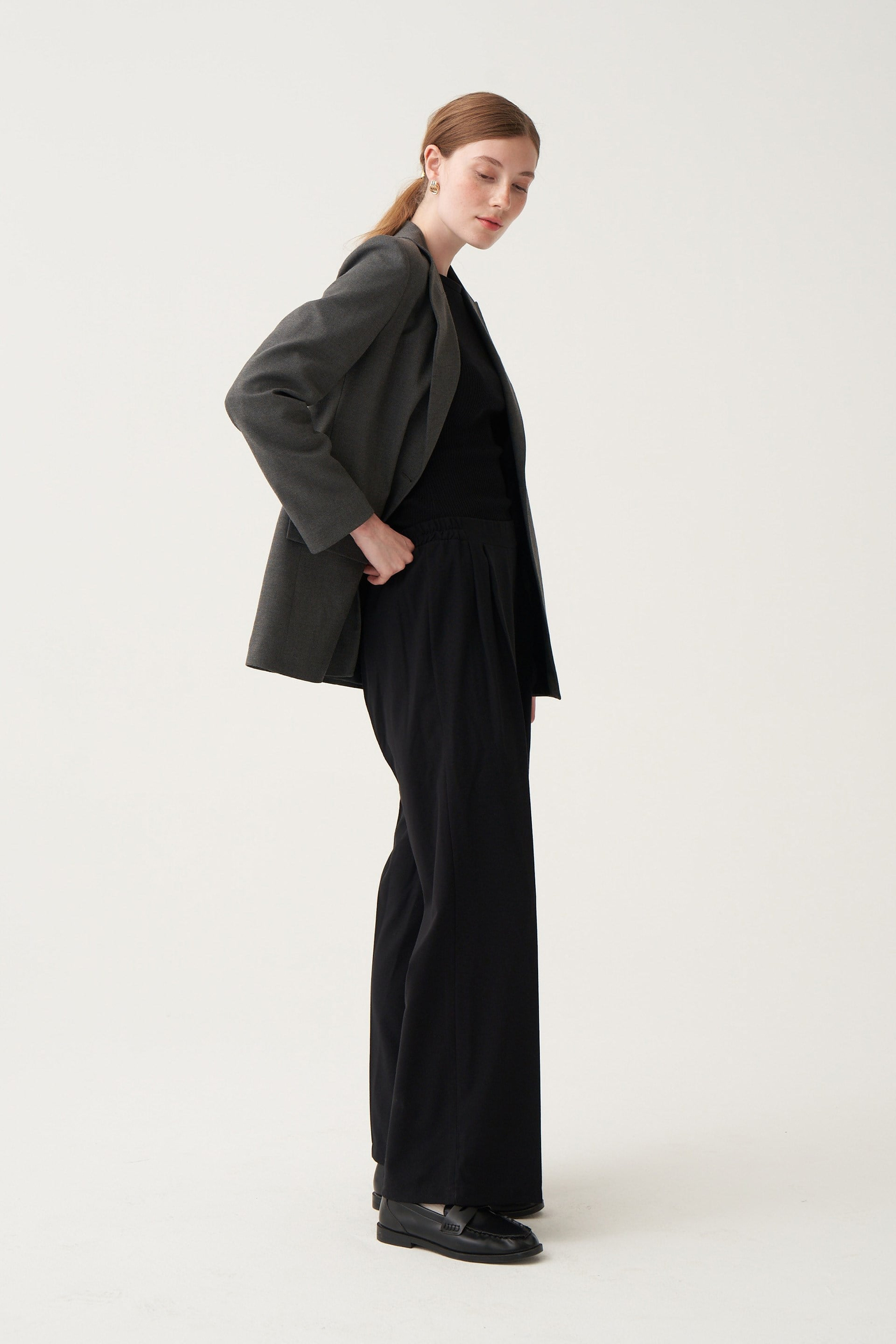 Antrasit-Blazer Ceket