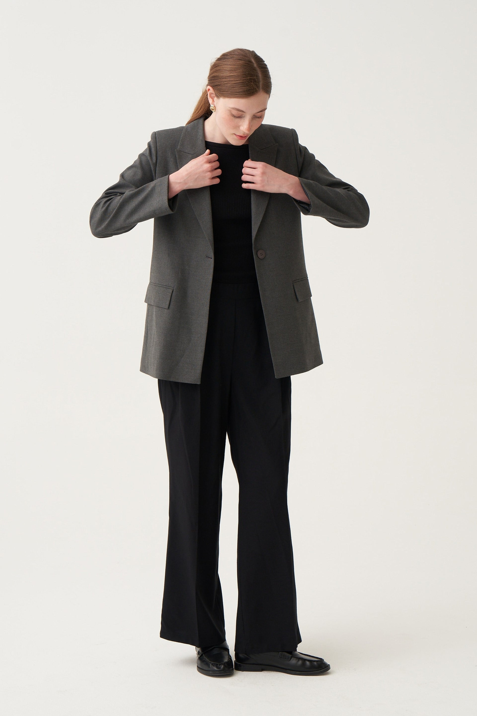 Antrasit-Blazer Ceket