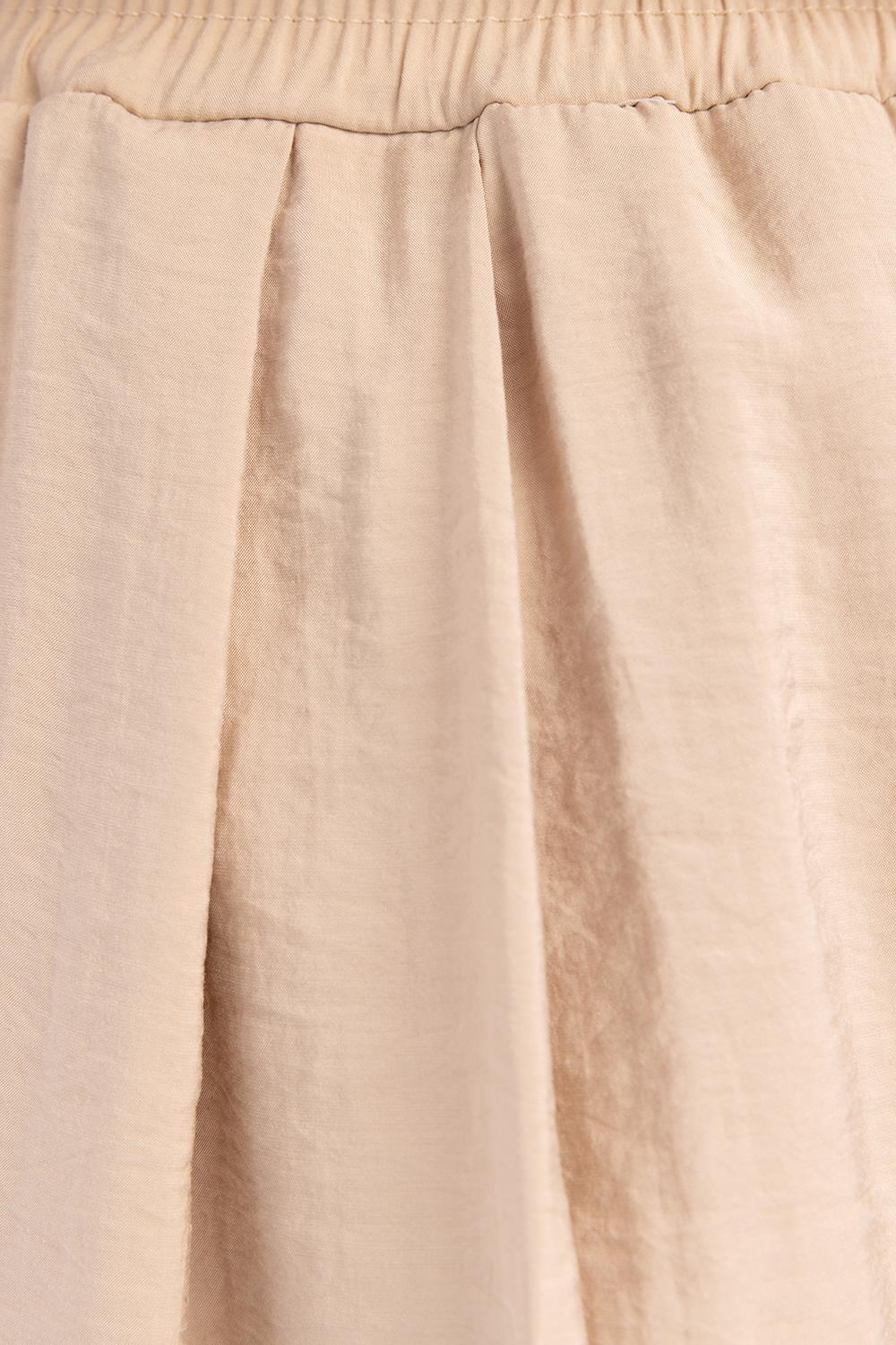 Beige-Cargohose Mit Schlitz Am Saum